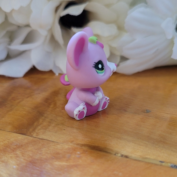 Littlest Pet Shop LPS #2206 Pink Purple Rat Green Eyes Bows 2010 - Picture 3 of 11